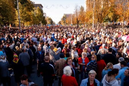 La protestul anti-guvernare participă peste 45 de mii de oameni veniți din toate colțurile țării