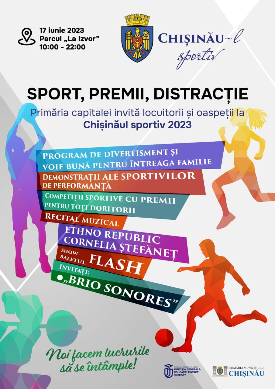 Primăria Chișinău aduce Festivalul „Chișinăul Sportiv 2023” în premieră în capitală. Ion Ceban: Un eveniment de excepție dedicat pasionaților de sport