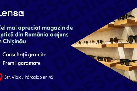Lensa, cel mai apreciat retailer de optică din România ajunge în Republica Moldova. În Capitală a fost deschis primul showroom