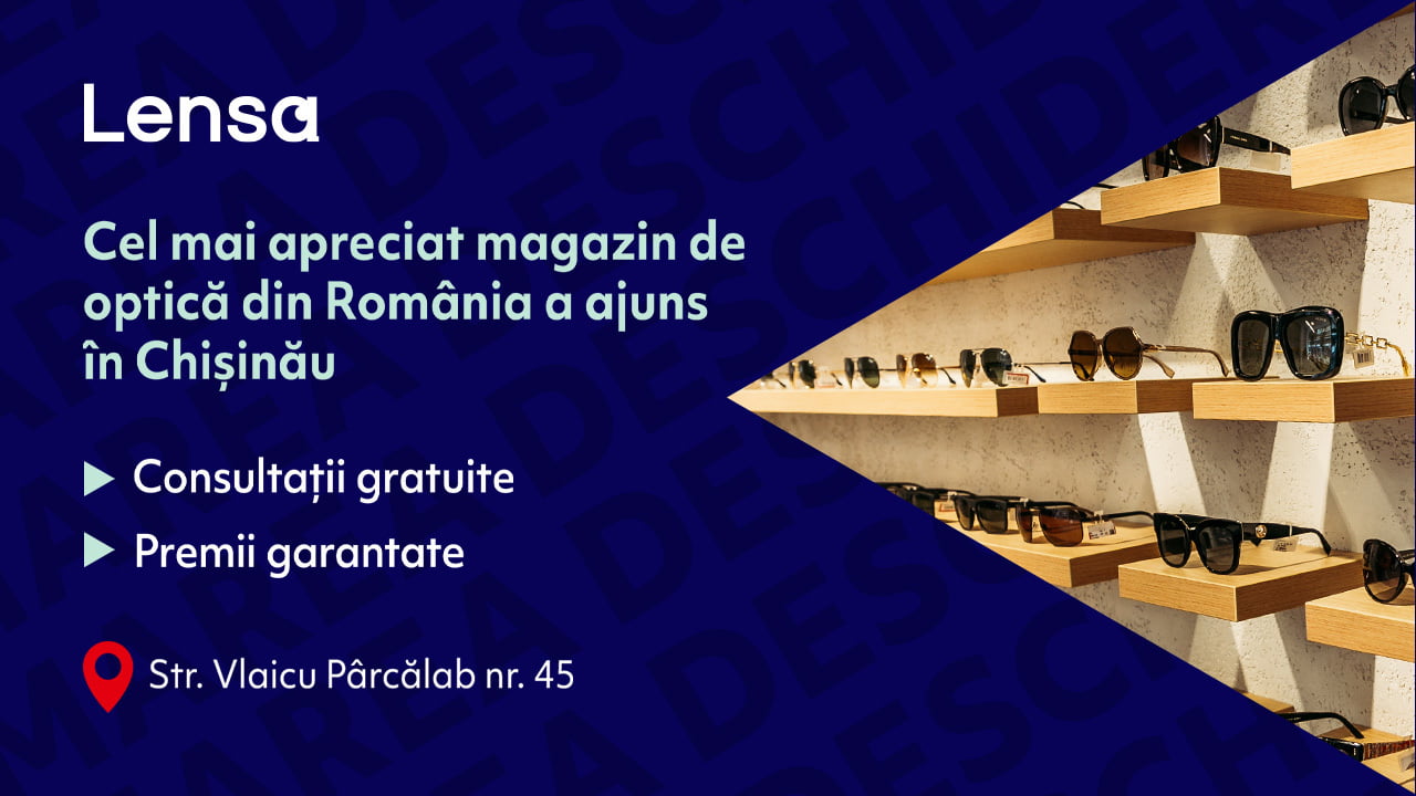 Lensa, cel mai apreciat retailer de optică din România ajunge în Republica Moldova. În Capitală a fost deschis primul showroom