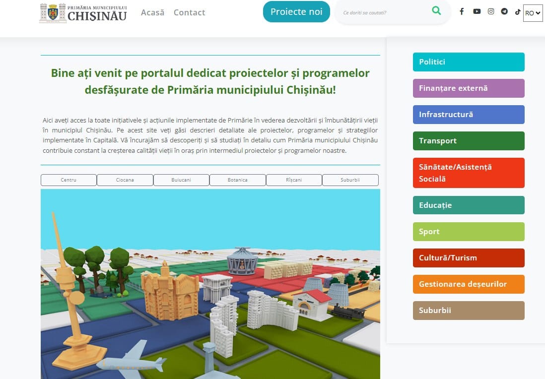 Primăria Municipiului Chișinău continuă să invite cetățenii să exploreze și să consulte platforma web „proiecte.chisinau.md”