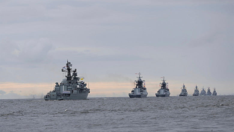 Rușii au început noi manevre militare în Marea Baltică, cu zeci de nave și avioane