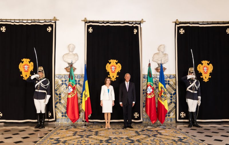 La Lisabona, Președinta Maia Sandu a discutat despre aprofundarea relațiilor bilaterale și sprijinul Portugaliei pentru aderarea Moldovei la UE