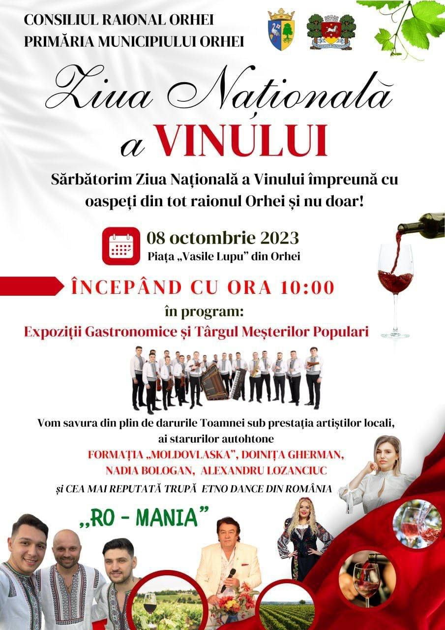 Vinul și distracția își dau mâna la Ziua Națională a Vinului în Orhei