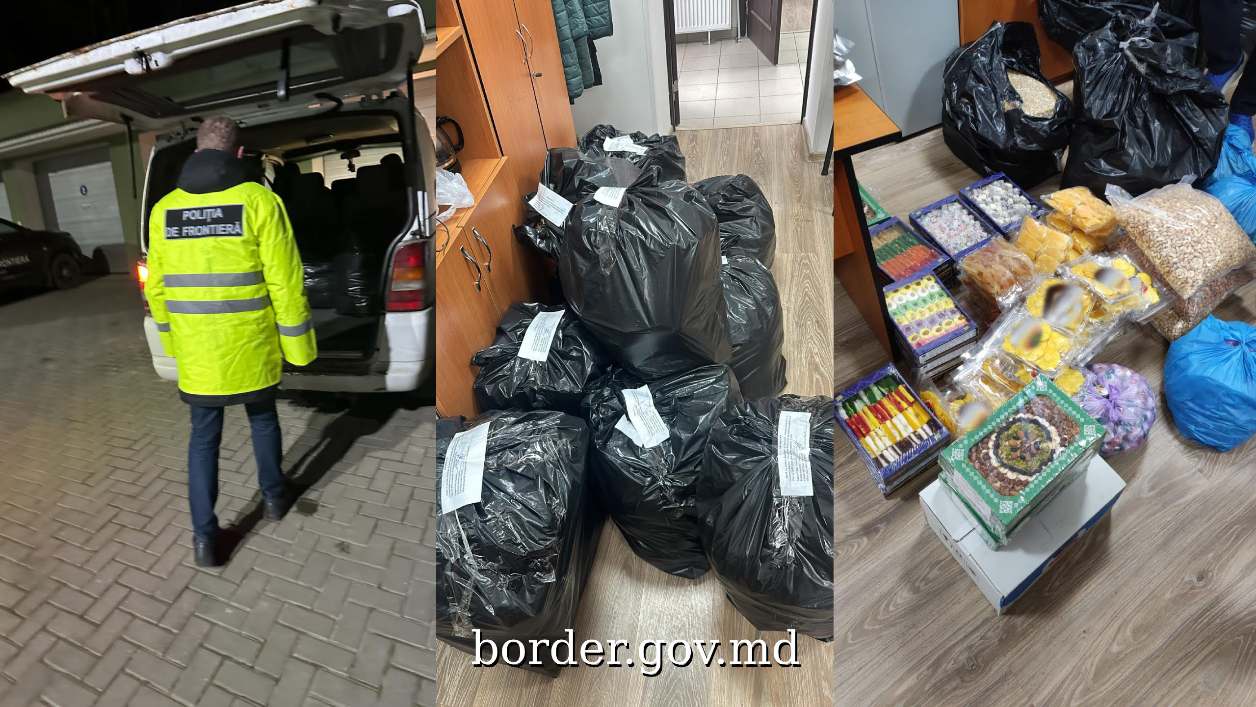 330 kg de produse alimentare, transportate ilegal, au fost depistate în zona de frontieră