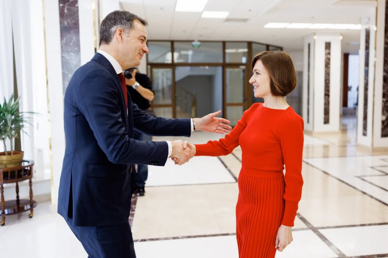 Președinta Maia Sandu a avut o întrevedere cu premierul belgian, Alexander De Croo