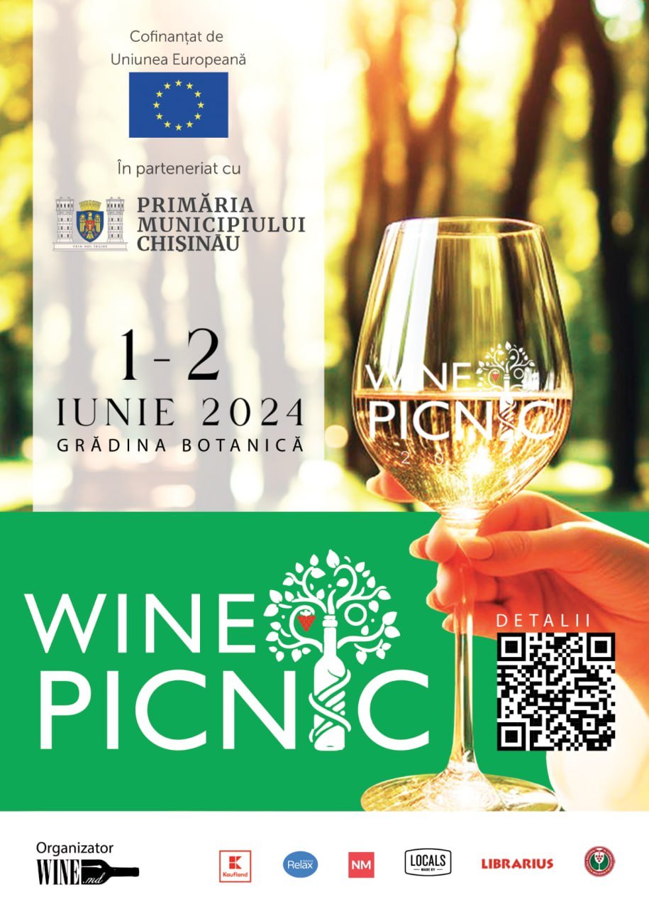 Wine Picnic 2024: jazz live și degustări de vin la Grădina Botanică din Chișinău