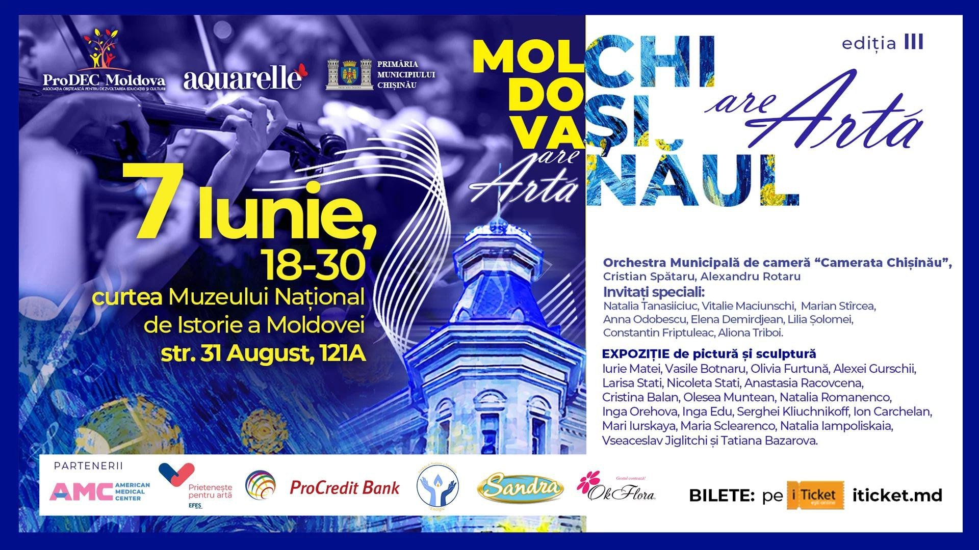„Moldova are artă. Chișinăul are artă.”, ediția a III-a. Ceban: „Pe scena evenimentului vor urca personalități notorii și tineri talentați”