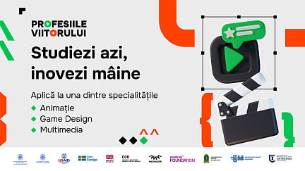 Admitere 2024: Vrei o carieră de succes și un loc de muncă solicitat? Află cum poți aplica la Animație, Game Design sau Multimedia