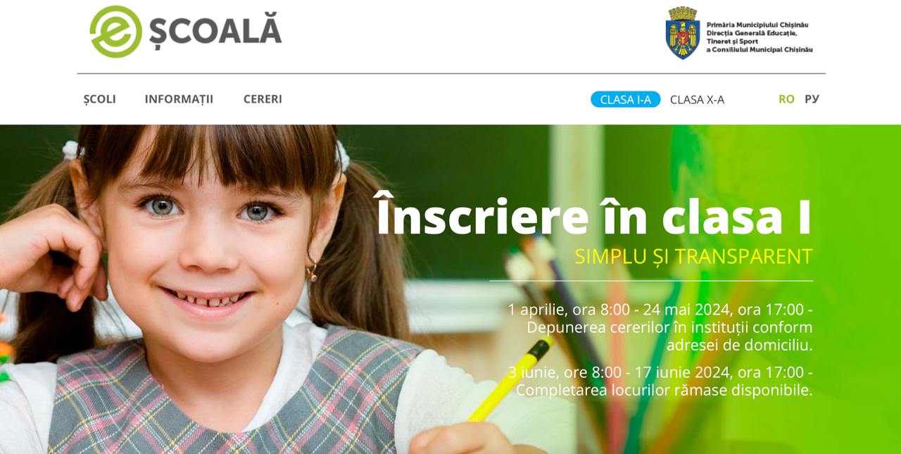 8.685 de copii au fost admiși în clasa I, anul de studii 2024-2025